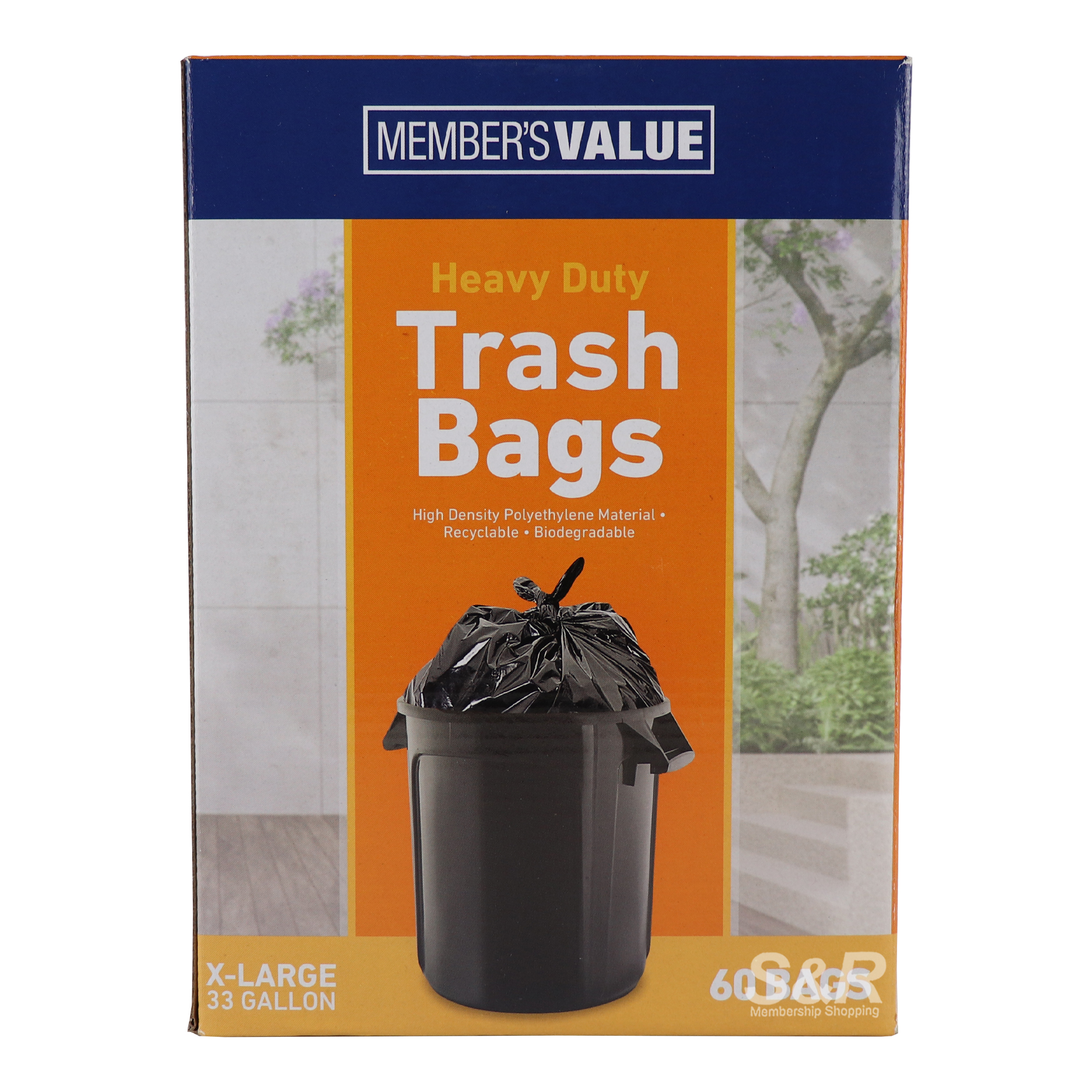 Member's Value Trash Bag Black X-Large 60pcs Member's Value Trash Bag Black X-Large 60pcs